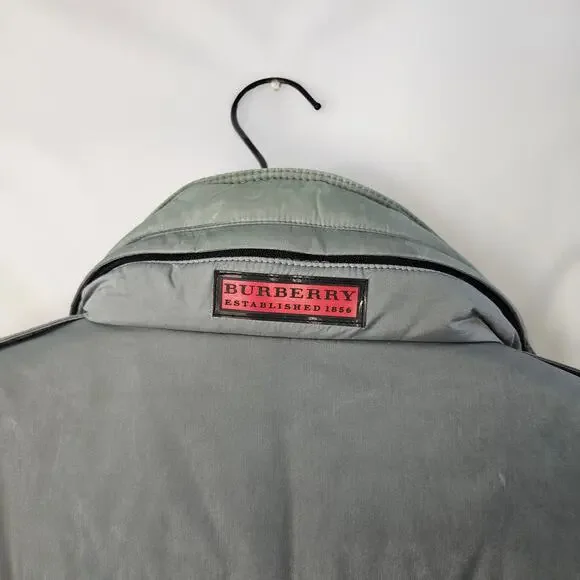 Burberry Vintage Nylon Parka Gray  Jacket  Size Large - Picture 10 of 10